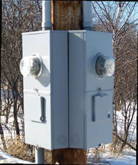 Minnesota Power Underground Lot Line Meter Base Installation